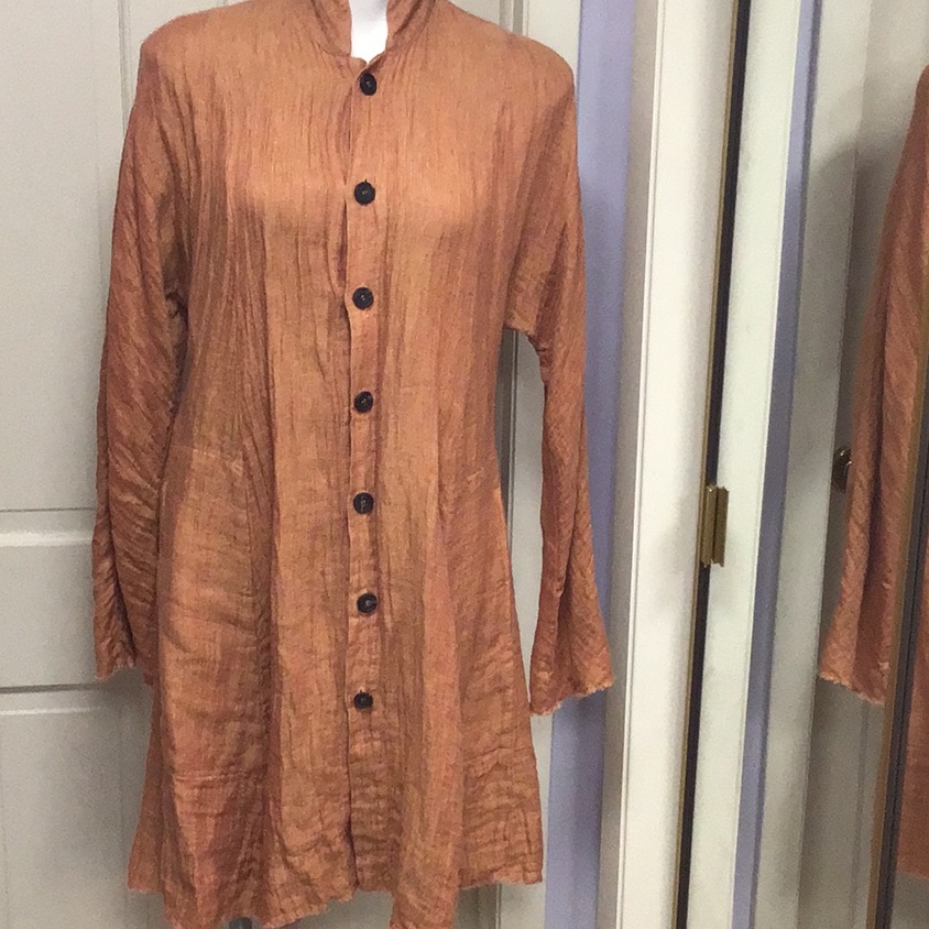 Eskandar Linen Reversible Coat Dress Jacket